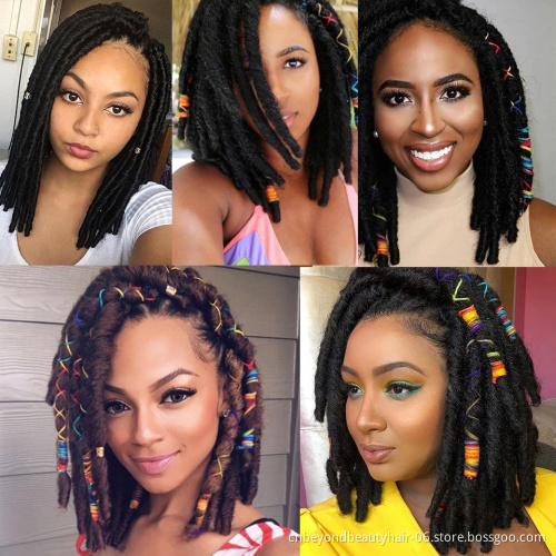 Afro twist hair braid Faux Locs Crochet Hair  Braiding Hair Extensions Black Fiber Box Braids
